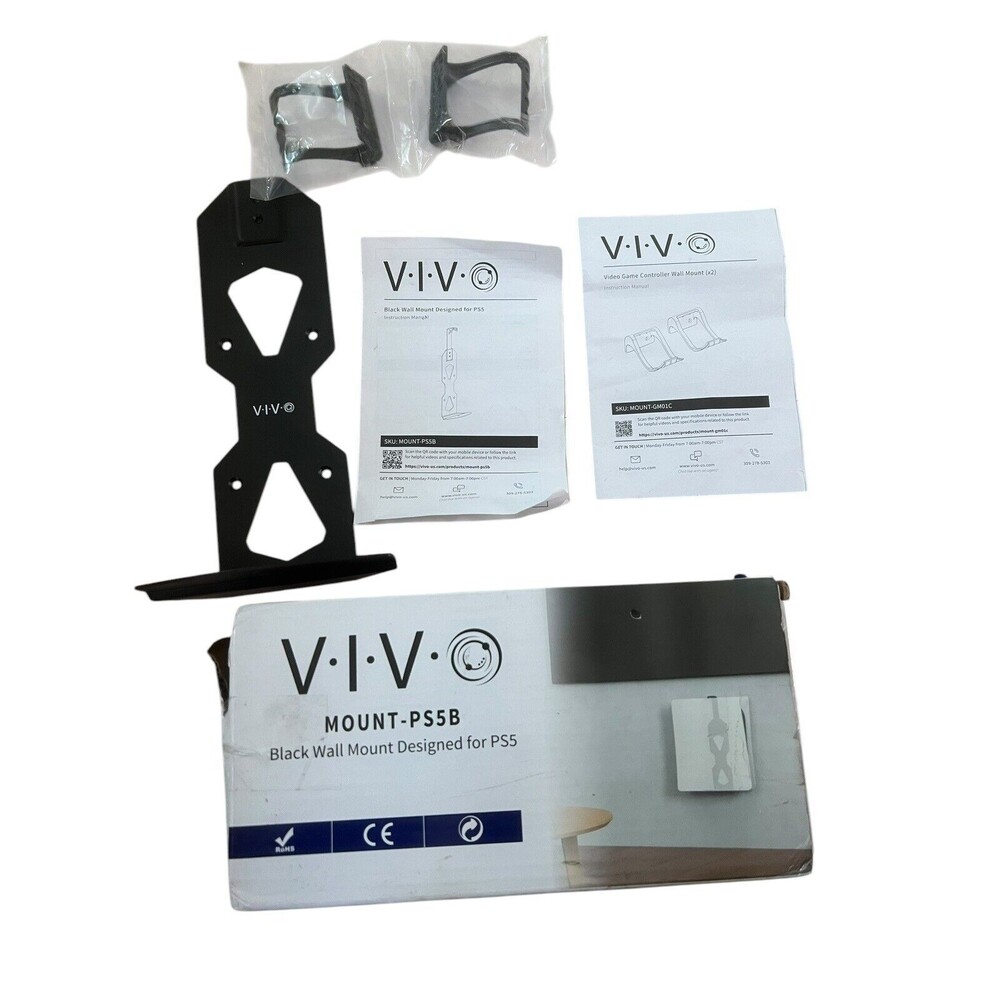 VIVO MOUNT- PS5B Black Wall Mount For PS5 Video Game Controller Wall Mount (2)